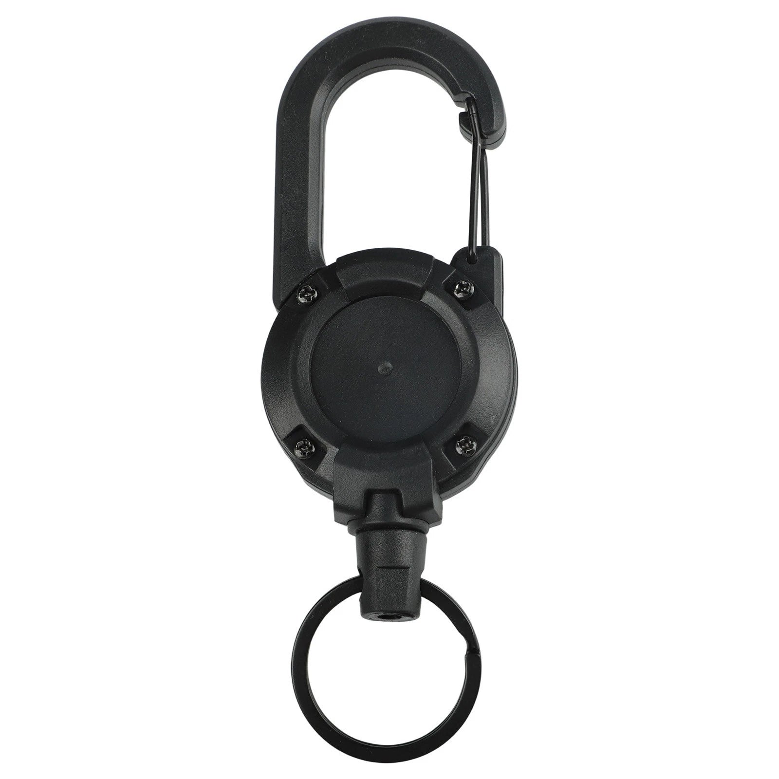 Heavy Duty Retractable Badge Reel with Carabiner Clip for Keys and ID Accessory