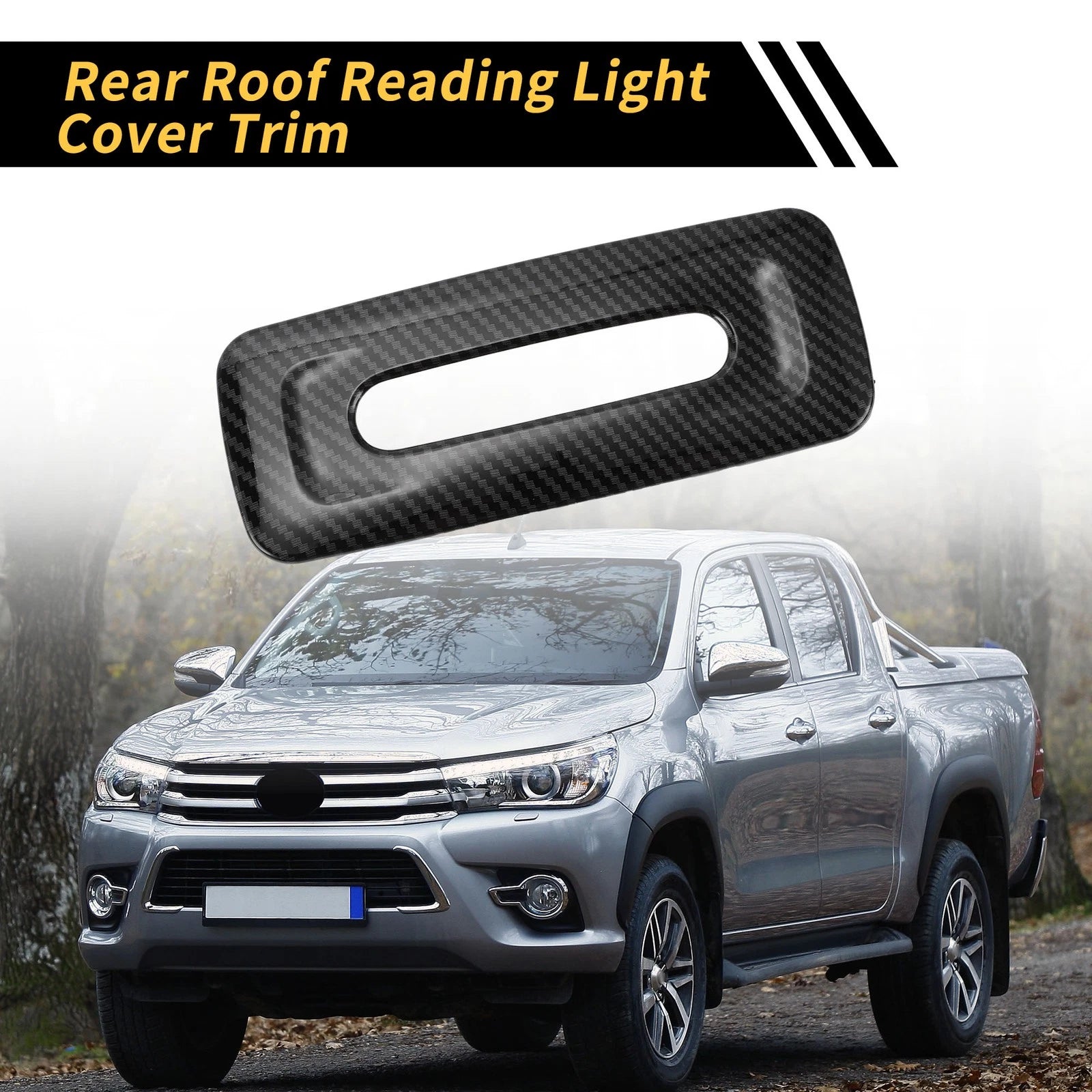 Carbon Fiber Pattern Rear Roof Reading Light Cover for Toyota Tundra (2022–2024)