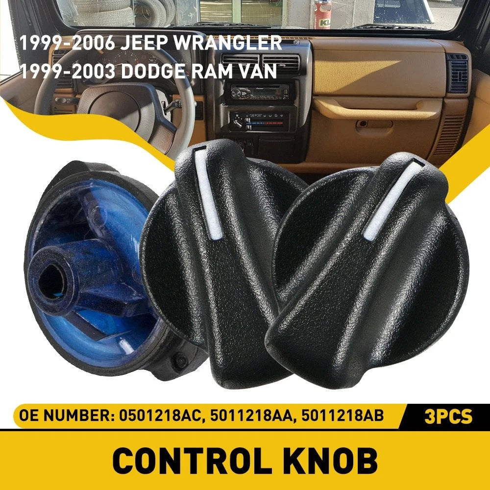 3X Control Knob for Dodge Ram 1500 2500 3500 (1999–2003)