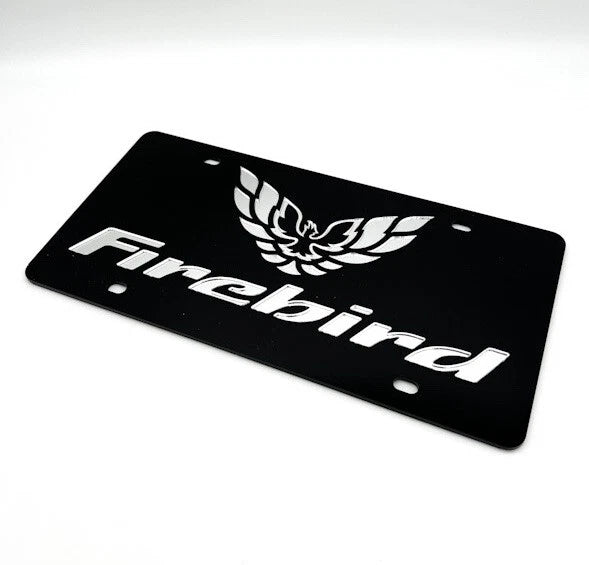 Acrylic Black License Plate Frame Premium for Pontiac Firebird (1969–2002)