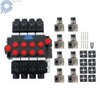 Hydraulic Control Valve 4 Spool for 12V DC Systems (13GPM)
