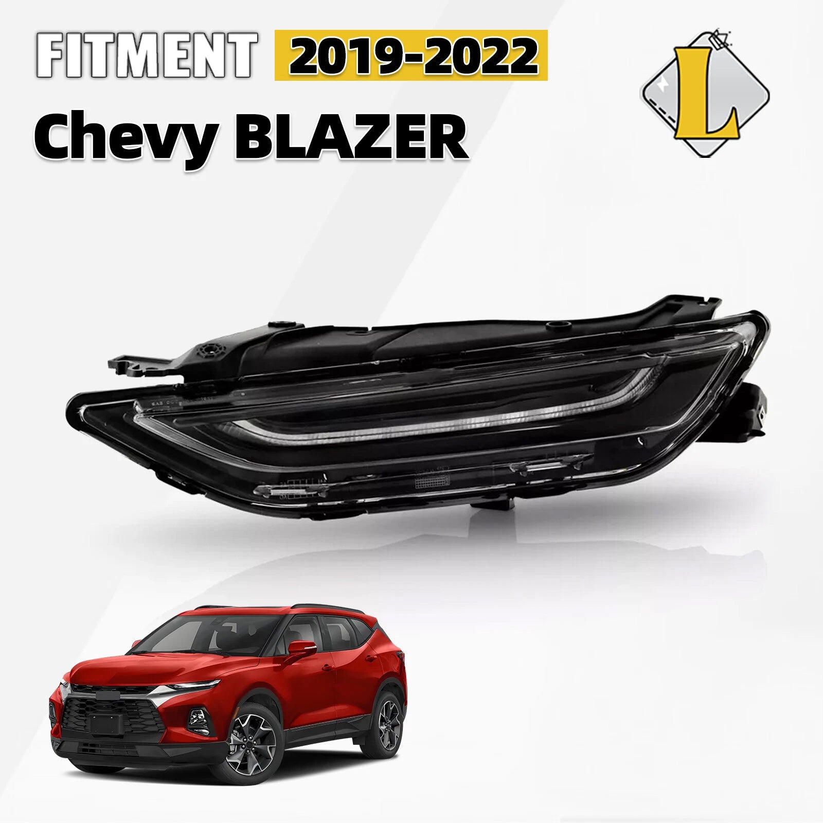 Upper LED DRL Driving Running Headlight Left for Chevy Blazer (2019–2022)