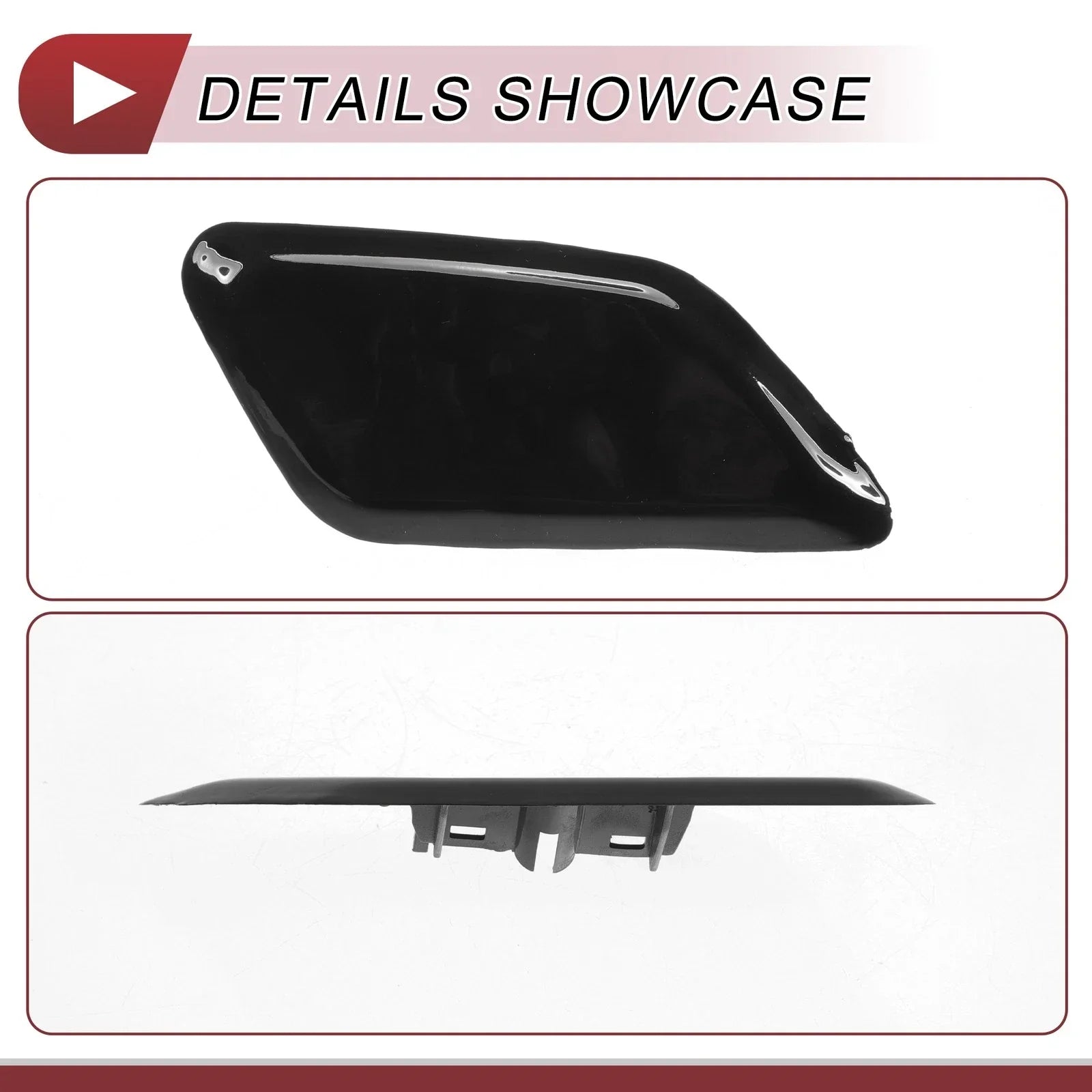 Front Right Washer Nozzle Cover for Honda Odyssey (2009-2014) Black 1 x Cap