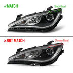 HID/Xenon Headlight Set for Chrysler Pacifica (2017–2020) w/LED DRL Black