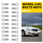 Set of 20 Chrome Lug Bolts for Mercedes-Benz E350 E550 SL500 CLS550 (2008–2016)