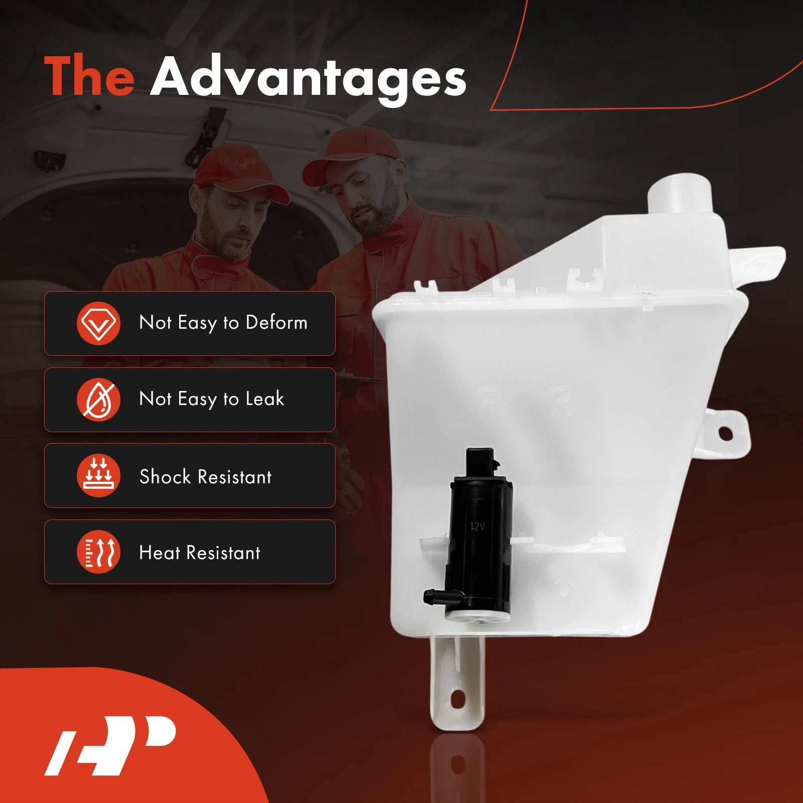 Windshield Washer Reservoir with Cap & Pump for Chevy Aveo (2004-2008)