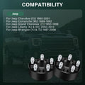 2X 2" Hubcentric Wheel Spacers 5x4.5 1/2"x20 for Jeep Wrangler YJ TJ Liberty KJ (1997–2006)