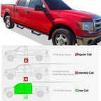 Black Overland Slider Drop Steps for Ford F150 SuperCrew Cab (2009-2014)