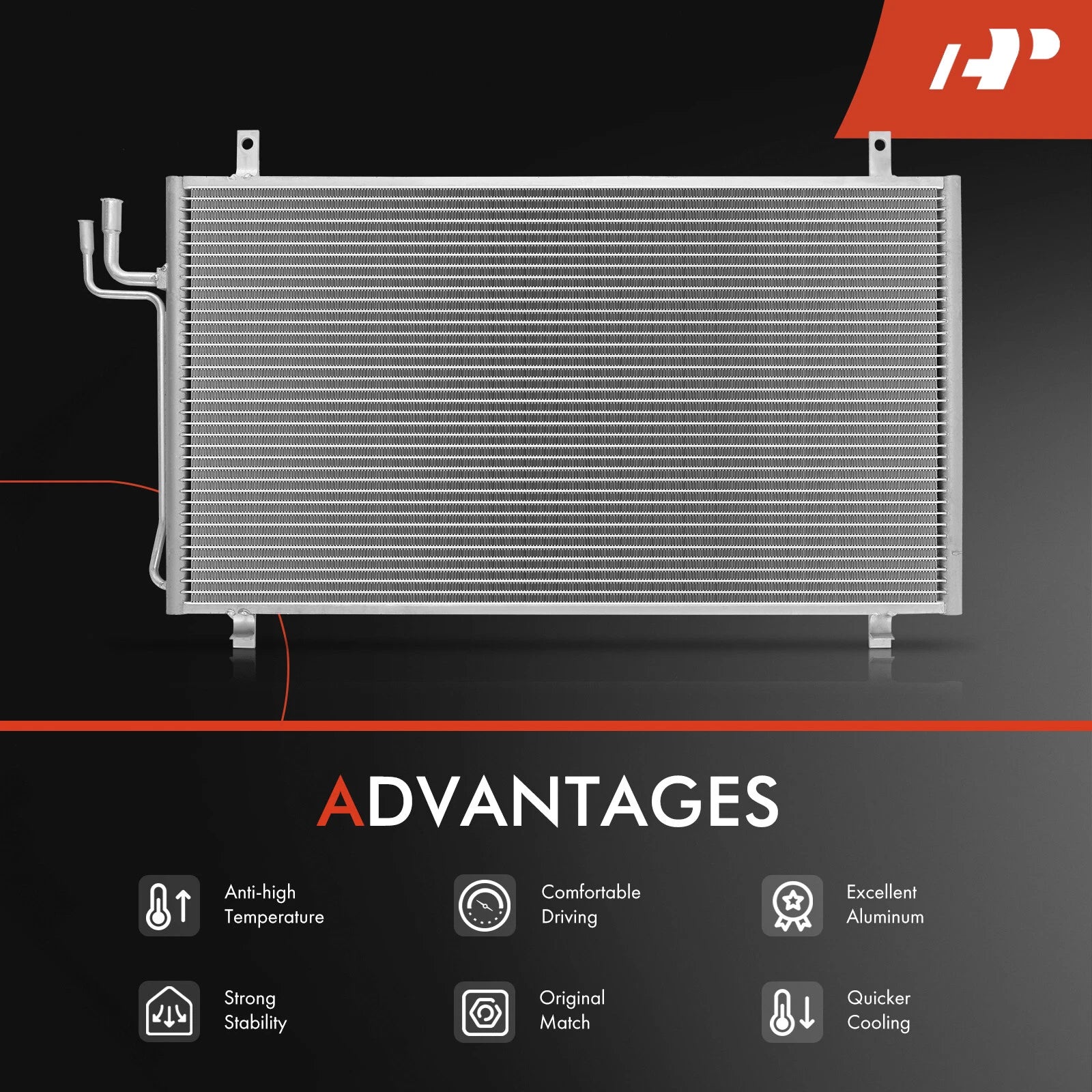 A/C Condenser with Bracket and Receiver Drier for Pontiac Vibe (2003-2008)