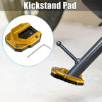 1 Set Aluminum Alloy Kickstand Plate Pad for BMW with Wrench Gold