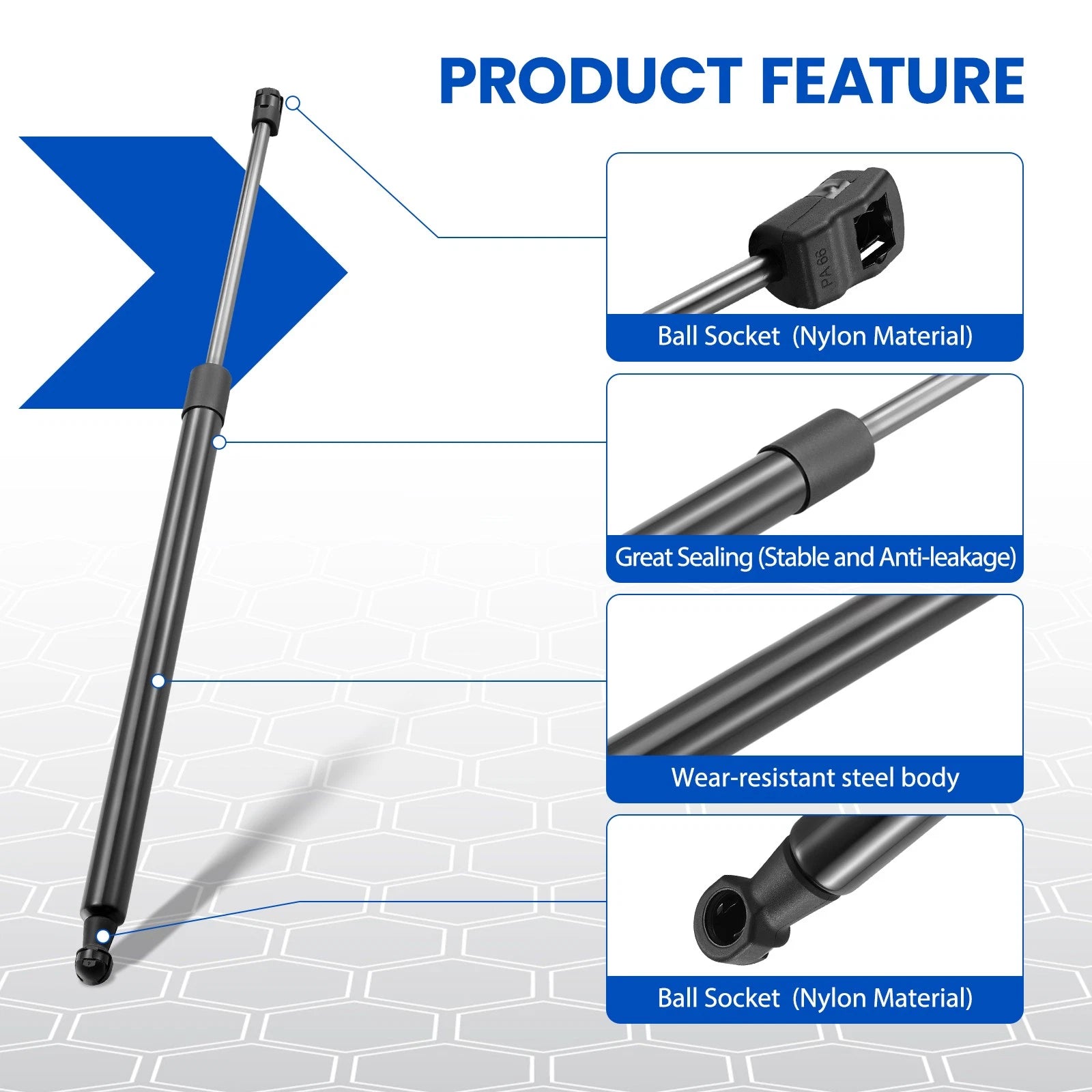2X Rear Tailgate Lift Support Shock Struts for Infiniti QX50 (2014–2016)