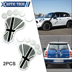 2 Pack Vinyl Union Jack Footprint Stickers for Car (Long-Lasting)
