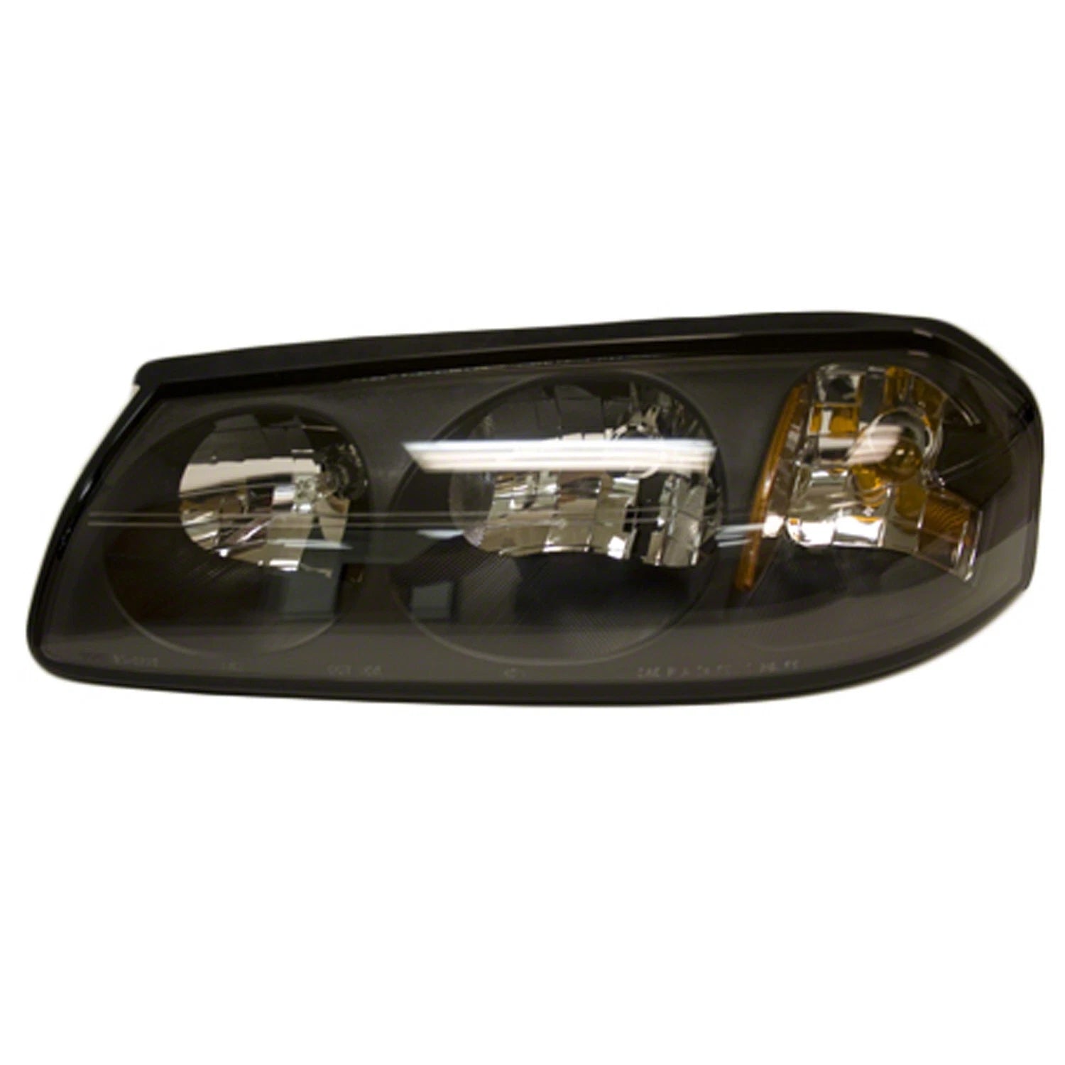 Replacement Black Driver Side Head Light Assembly w/o Center Bulb Shield