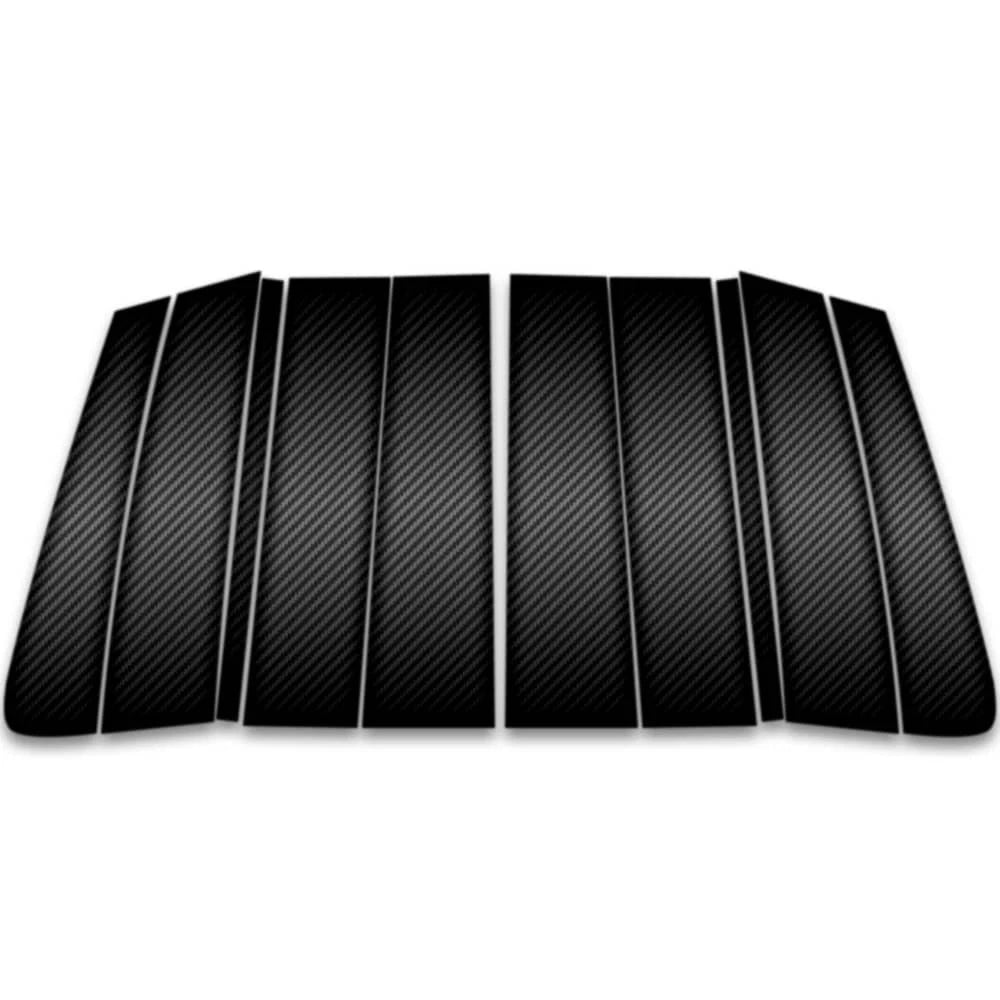 10pc Carbon Fiber Pillar Post Covers for 2021-2025 Cadillac Escalade Standard