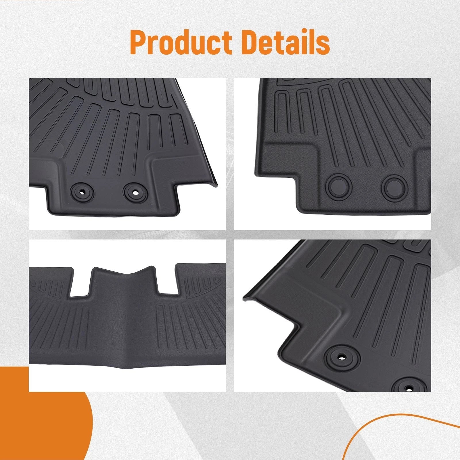 All Weather TPE Floor Mats for INFINITI QX60 Pathfinder (2022–2025) 7/8 Passenger