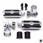 Footpegs Skull Foot Pegs for Harley Davidson Street Glide (2014–2023)