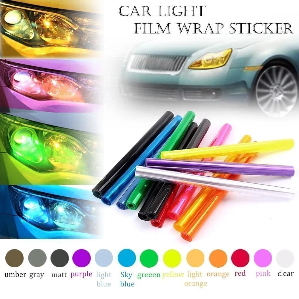 12" x 60" Headlight Tail Light Fog Light Tint Film Vinyl Resist Film Universal