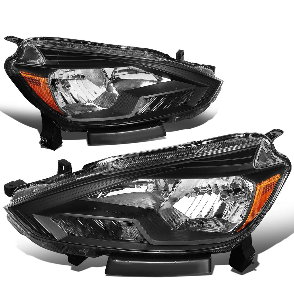 Factory Style Black Housing Amber Corner Headlights for Nissan Sentra (2016–2018)