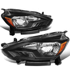 Factory Style Black Housing Amber Corner Headlights for Nissan Sentra (2016–2018)