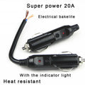12V Fused Power Connector with Red LED for Car Van Motor RV Boat