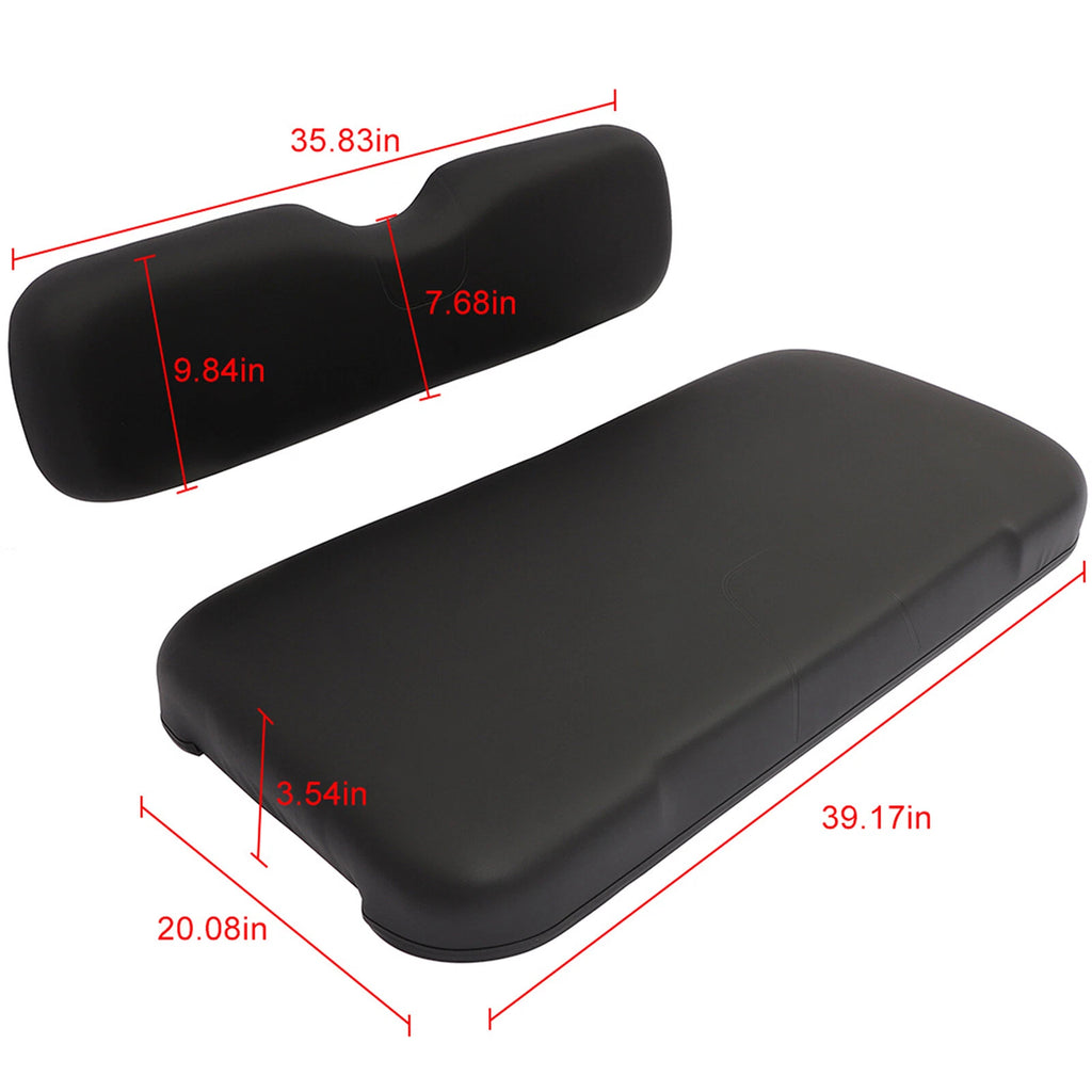 Seat Cushion Set for EZGO Golf Cart (Black)