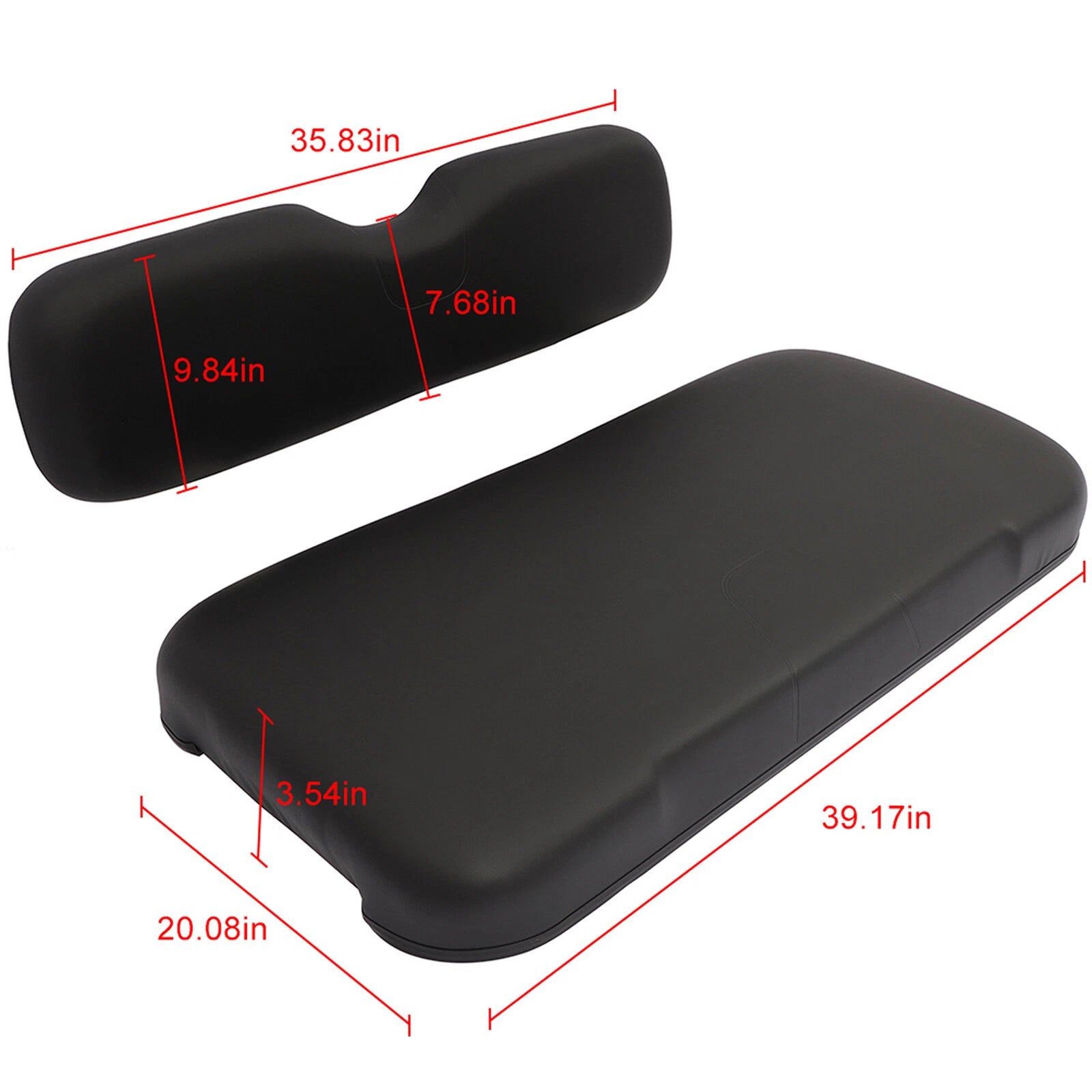 Seat Cushion Set for EZGO Golf Cart (Black)