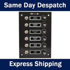 6 Switch Panel for Universal Applications (12/24 Volt, Chrome Plated)