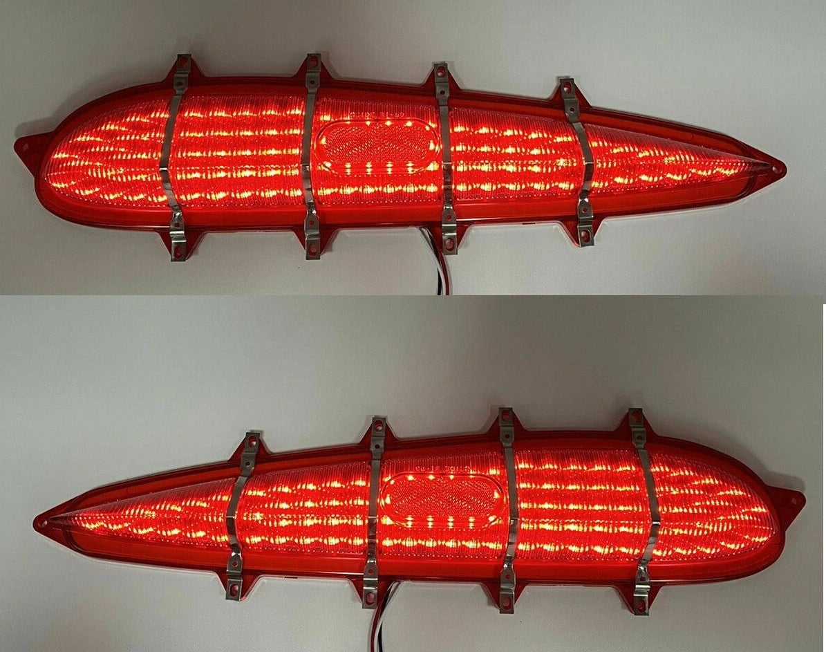 LED Brake Tail Light Lens Left Right with Trim Bars for 1959 Chevy Impala (1959–1959)