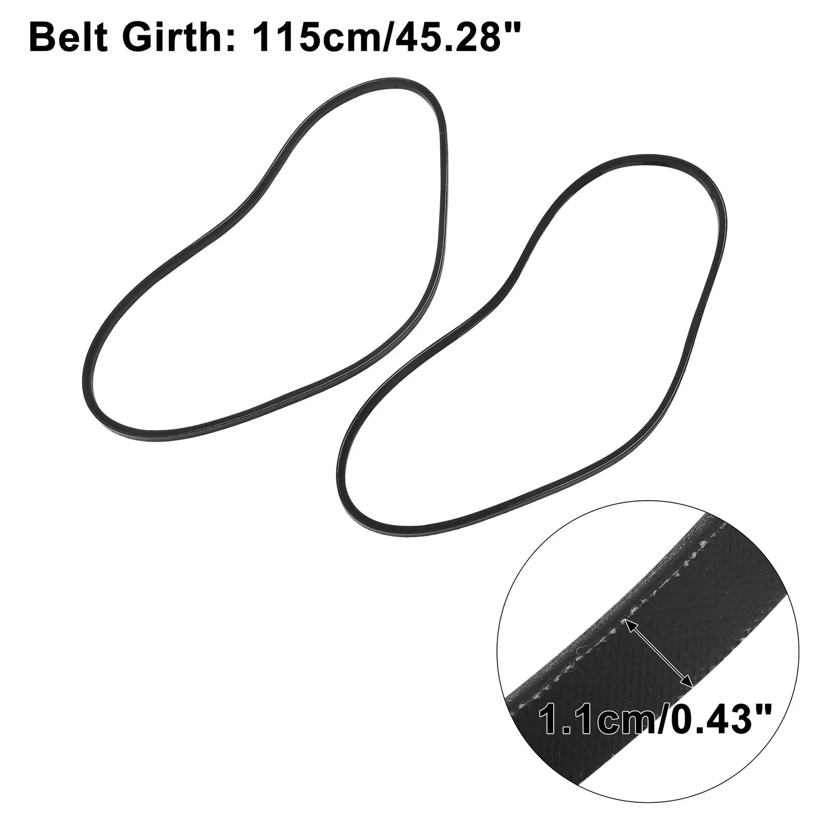 2X V-Ribbed Serpentine Drive Belt No. 9091602353 for Lexus LX450 (1996–1997)