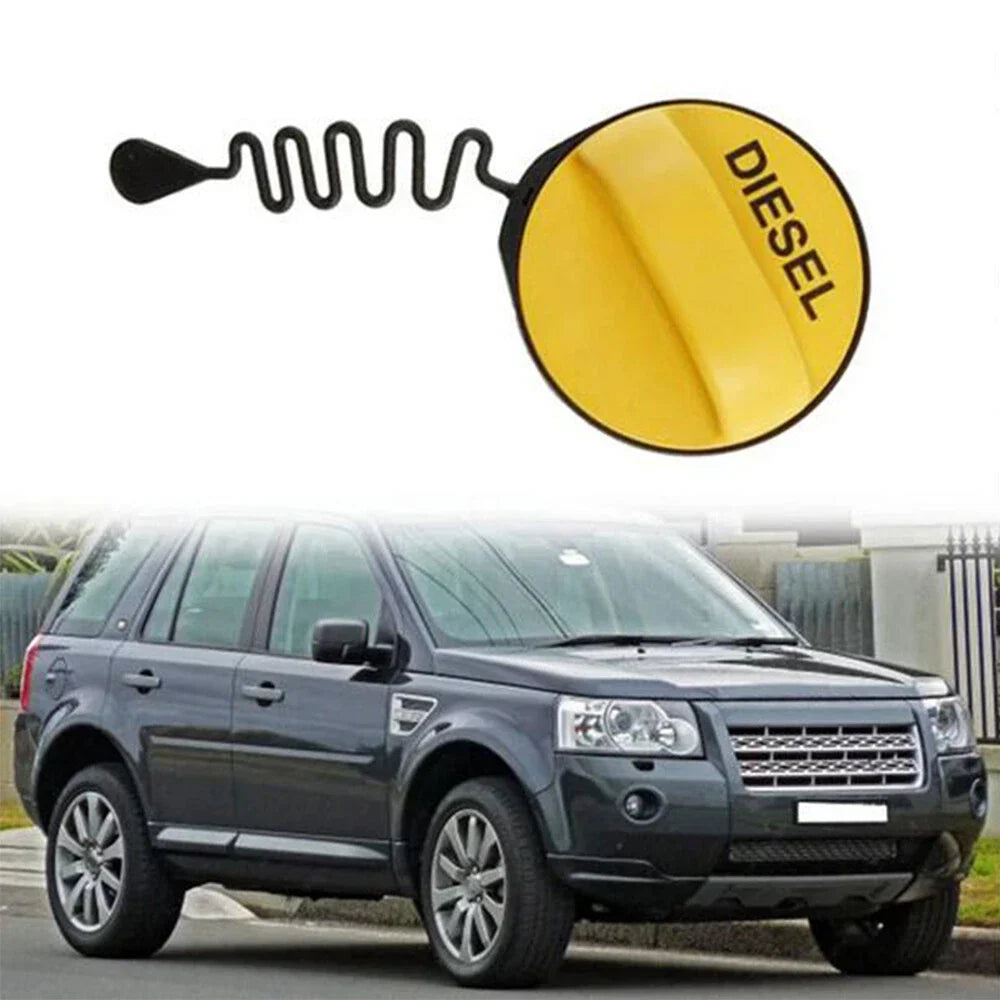 Fuel Filler Cap Cover for 2006-2014 Land Rover Freelander 2 Yellow ABS