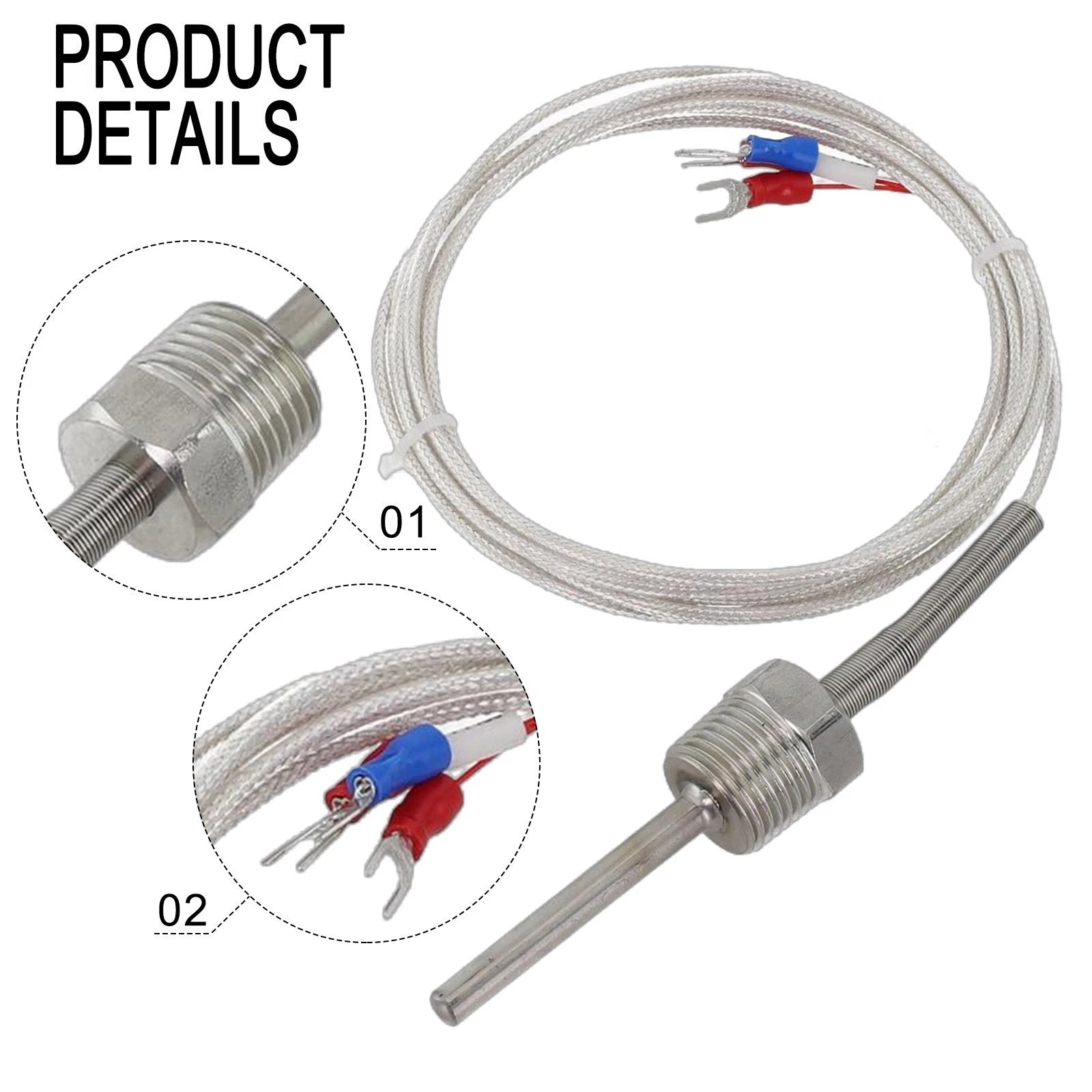 Pt100 Waterproof Ohmic Probe Sensor for Wide Temperature Range