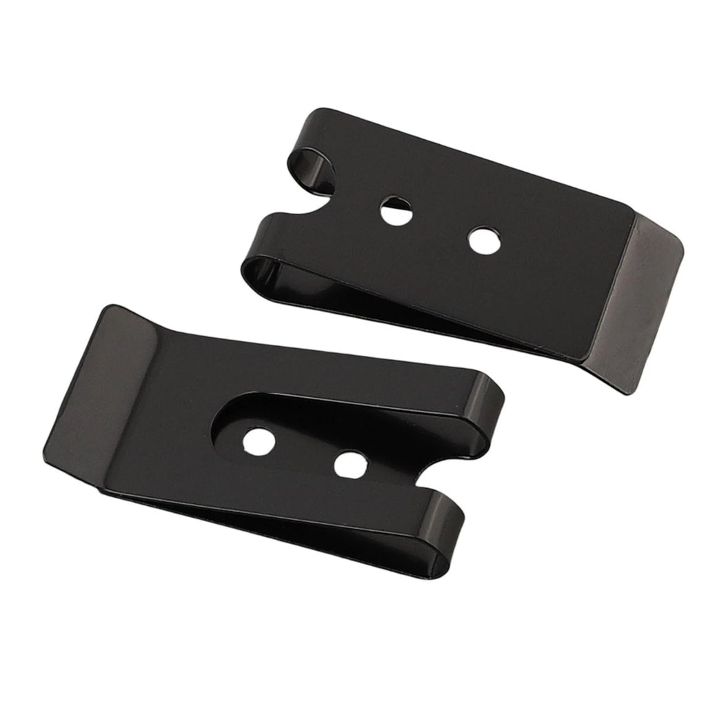 Set of 2 Belt Clip Hooks for Universal Use (Black Coated Finish)