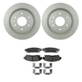 Set of 2 Bosch QuietCast Rear Rotors & Akebono ProACT Brake Pads for 9-7x Envoy (2005–2009)