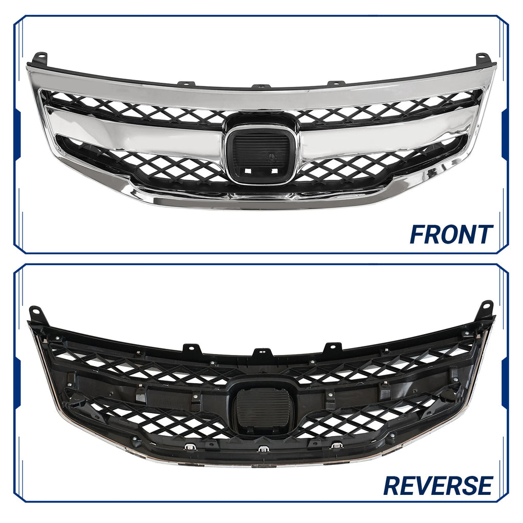 Chrome Front Upper Grille Honeycomb for Honda Accord Sedan (2011–2012)