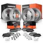 Set of 4 Disc Brake Rotors & Ceramic Pads for Hyundai Accent (2012–2017)