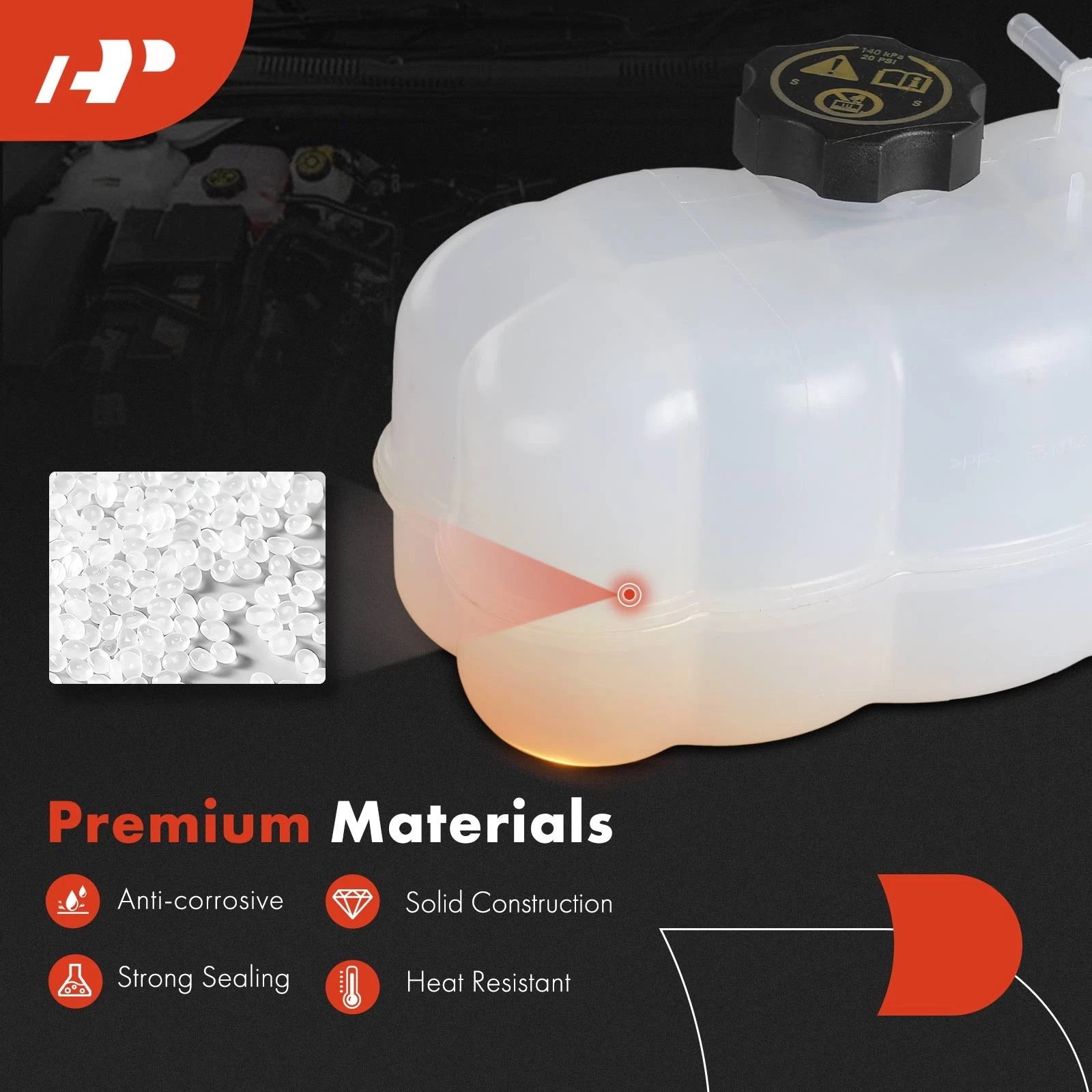 Engine Coolant Reservoir with Cap for Jeep Wrangler JL (2021–2024)