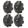Set of 4 Disc Blades 20" Notched for Various Brands (Fits 1" - 1 1/8" Axle)