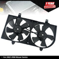Dual Radiator Condenser Cooling Fan Assembly for Nissan Sentra 2002-2006