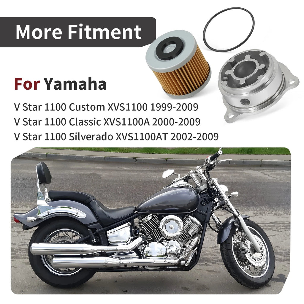Oil Filter & Cover for Yamaha V-Star XVS 1100 (1999–2009)