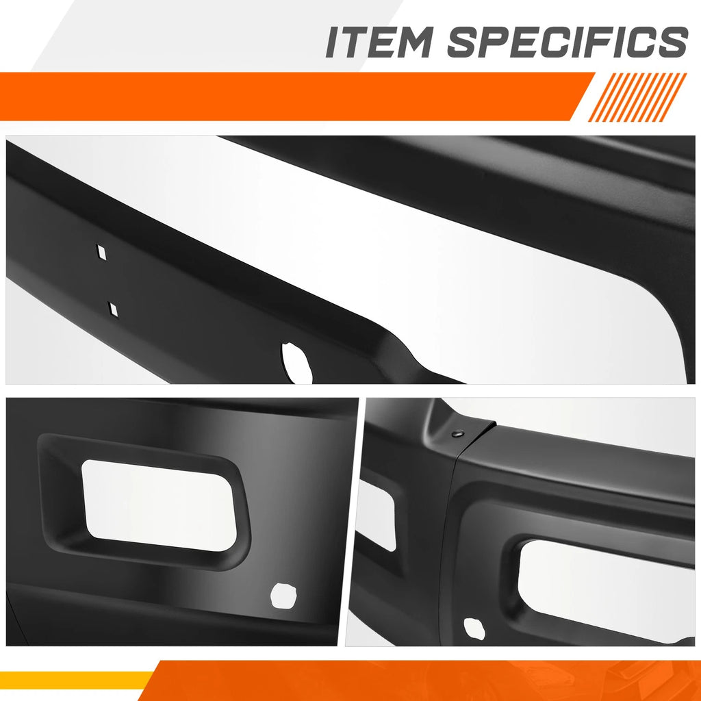 Front Bumper Face Bar for Dodge Ram 2500 3500 (2010–2018) w/Fog Light Cutouts
