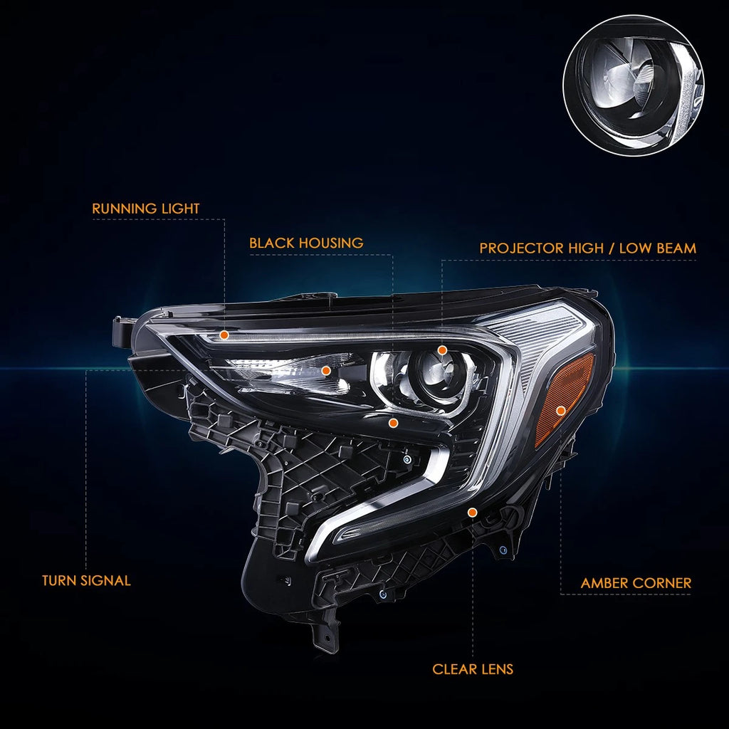 HID Projector Headlight Assembly for GMC Terrain (2018–2021)