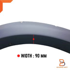 Matte Black Fender Flares for Ford Ranger 2022-2024 ()
