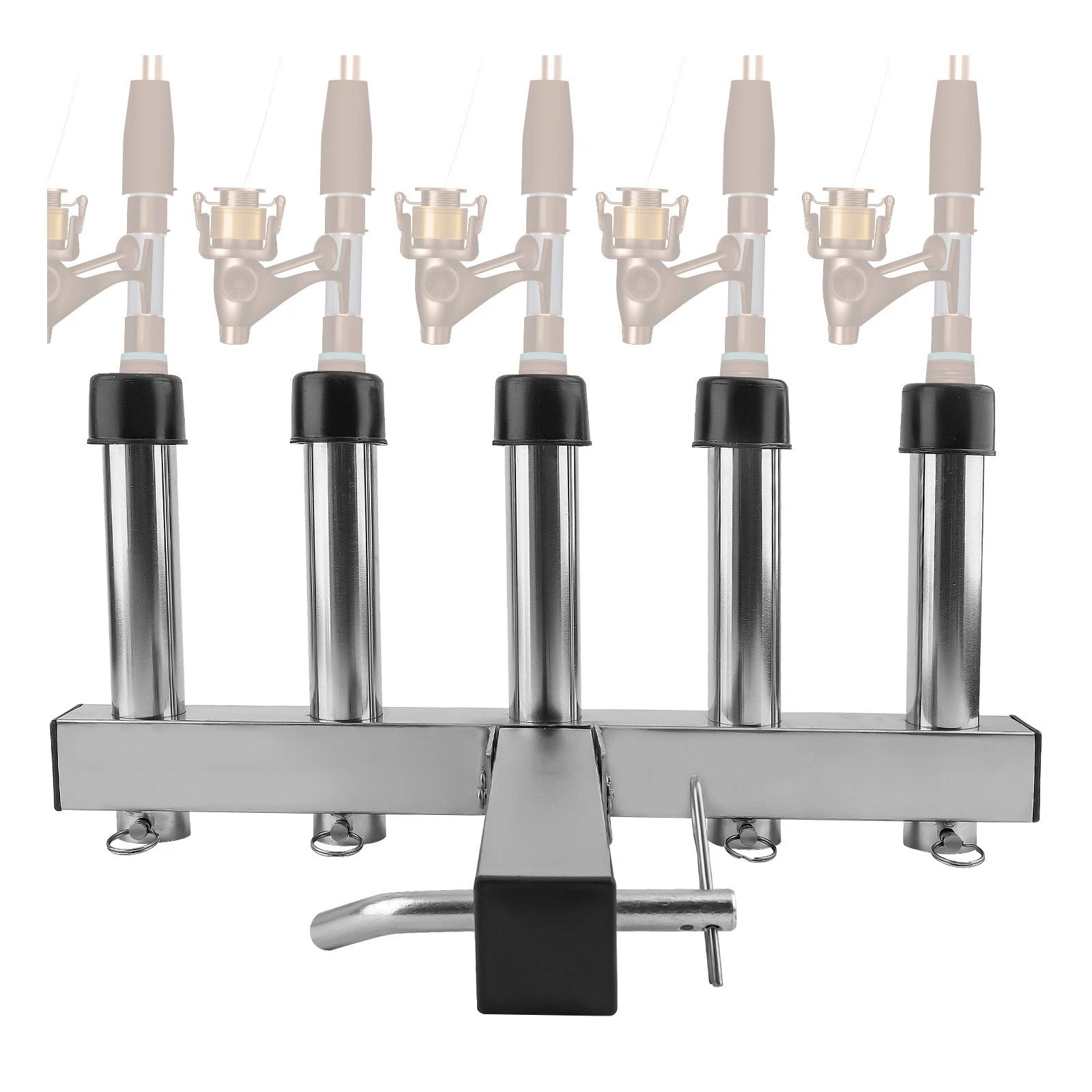 5 Pole Fishing Rod Holder for 2" Hitch Receiver