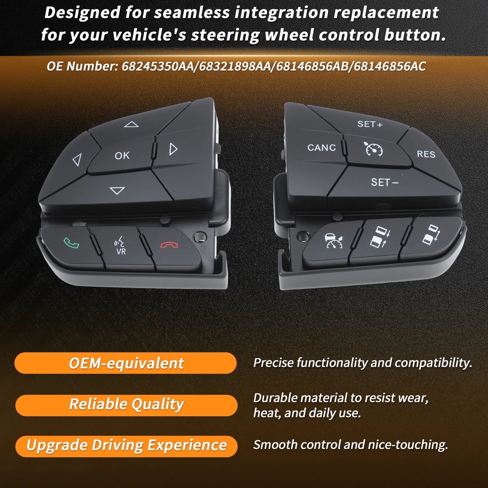 Cruise Audio Control Switch for Dodge Challenger Charger (2015–2023)