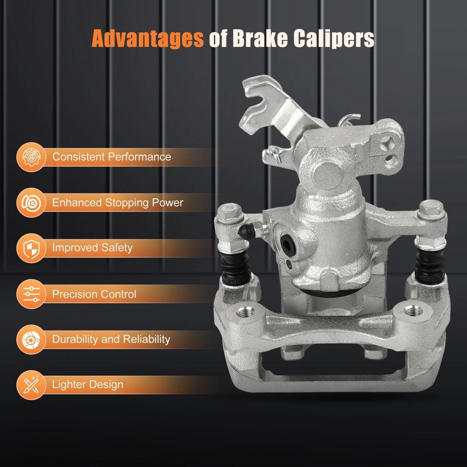 Brake Calipers w/ Bracket Pad Assembly for Lincoln MKZ, Zephyr, Ford Fusion (2006–2012)