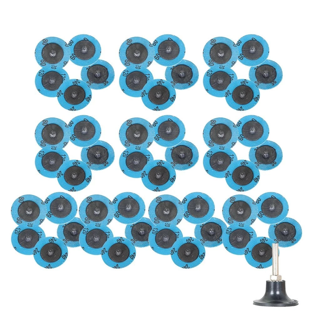 Set of 51 Sanding Discs for Die Grinder (2" Quick Change)