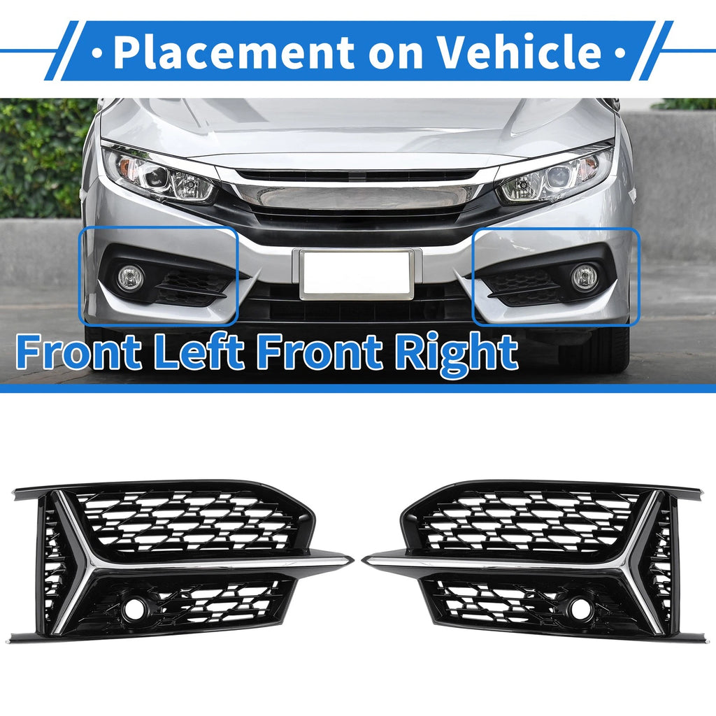 2X Fog Light Grills for Audi A6 (2019–2023) No. 4K0807151A