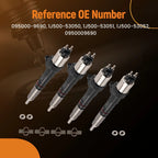 Fuel Injector Set for Kubota V3800-CR-TE4 V3800-CR-TIE4 (2010–2015)