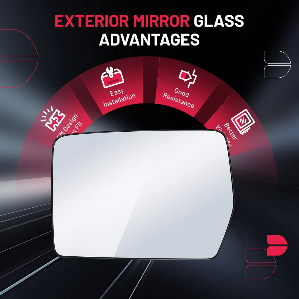 Heated Left Side Mirror Glass for Ford F-150 (2004-2014)