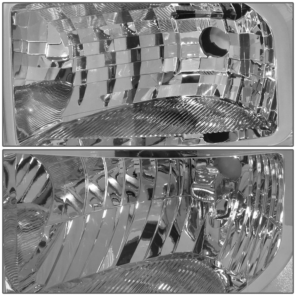 Pair of Chrome Housing Clear Corner Headlights for Ford Super Duty (2011–2016)